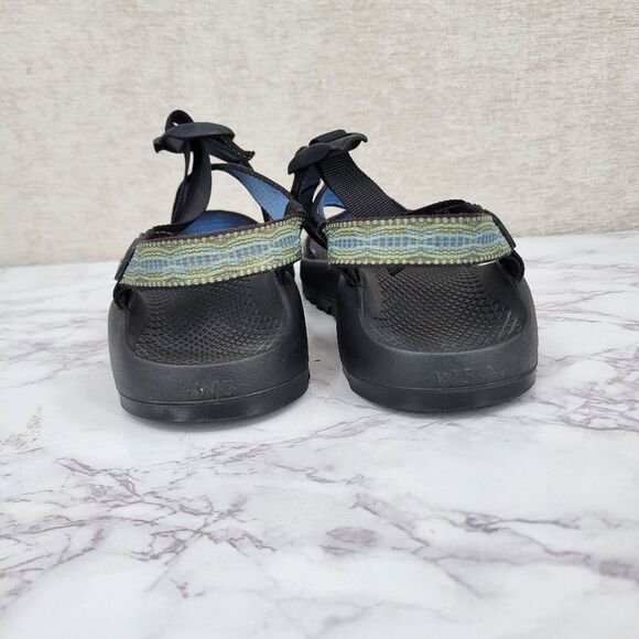 Chaco USA Z1  Women's Size 5 Black with Blue and Green Straps Hiking Sandals - Picture 3 of 11